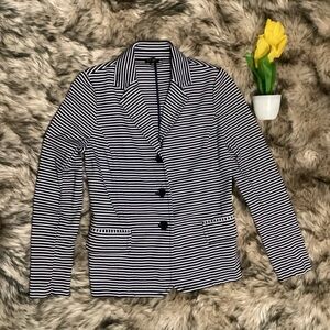 Talbots Striped Black and White Women's Blazer size M